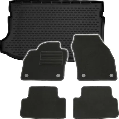 Produktbild von Gummi-Kofferraumwanne + Fußmatten Set für VW T-Cross, Bj. 5/2019-
