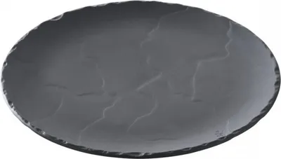 Produktbild von Revol Basalt Unterteller aus Porzellan, Schwarz, 32 cm Durchmesser, spülmaschinenfest