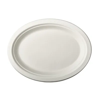 Image de PAPSTAR Assiette en canne à sucre "pure" ovale 260 x 200 mm 50 pièces