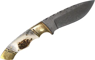 Produktbild von Trachtenmesser Damascus messer handgeschmiedet Hirschhorn horngriff