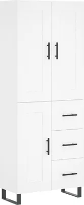 Produktbild von Highboard Weiß 69,5x34x180 cm Holzwerkstoff
