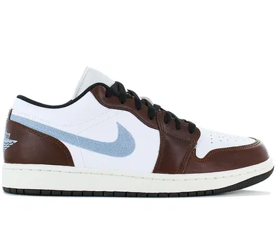 Zdjęcie produktu dla Air Jordan 1 Low SE - Męskie buty sportowe skórzane biało-brązowe FQ7832-142 , EU 42 US 8.5