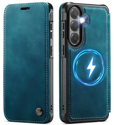 Produktbild von Samsung Galaxy S26 Plus Hülle - CaseMe 053 Slim Book Case - MagSafe Compatible - Blau