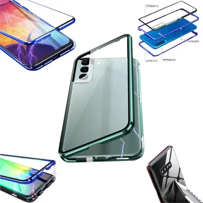 Produktbild von Für Samsung Galaxy S24 Handy Tasche 360 Magnet Glas Bumper Metall Hülle Etuis Case Cover