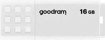 Zdjęcie produktu dla Goodram UME2, 16 GB, USB Typu-A, 2.0, 20 MB/s, Pokrywka, Biały
