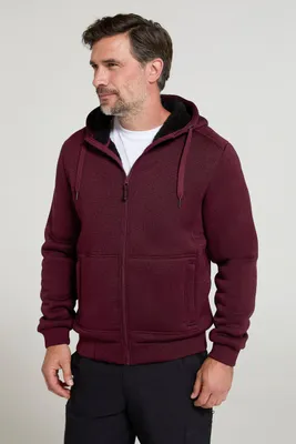 Image de Mountain Warehouse - Sweat à capuche "Nevis II" pour homme MW692 (L) (Bourgogne)
