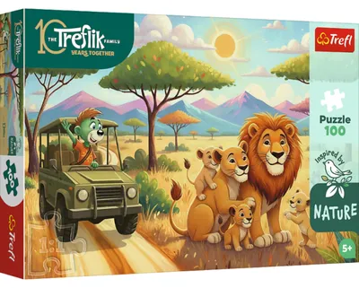 Immagine prodotto di Puzzle – 100 pezzi – Leoni – Famiglia Treflik – Trefl 16593
