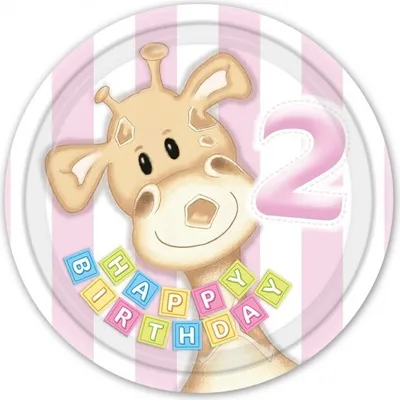 Produktbild von 2. Geburtstag Giraffe Mädchen 8 Teller