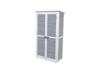 Produktbild von Gartenschrank MOMO 160 cm grau-weiß