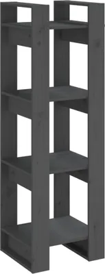 Produktbild von vidaXL Bücherregal/Raumteiler Grau 41x35x125 cm Massivholz Kiefer