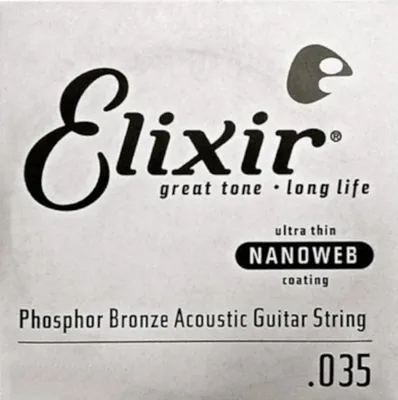 Image de Elixir 14135 Nanoweb Phosphor Bronze - Corde simple 035