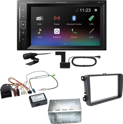 Produktbild von Pioneer DMH-A240DAB DAB+ Bluetooth Einbauset für Tiguan Amarok Caddy Jetta