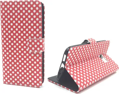 Produktbild von Handyhülle Tasche für Handy HTC 10 Polka Dot Rot