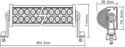 Produktbild von Arbeitsscheinwerfer Lightbar Lichtbalken Offroad LED 864mm