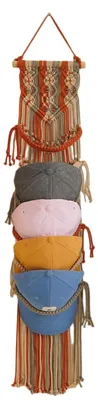 Produktbild von Handgewebter Hut-Organizer – Vintage-Stil – Für bis zu 6 Hüte