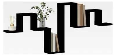 Produktbild von Wandregal Schwarze Eiche 104,5x10x43 cm Holzwerkstoff