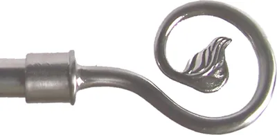 Produktbild von BASIT Gardinenstange selber zusammenstellen Edelstahl look Metall Ø 16mm Einzelteile