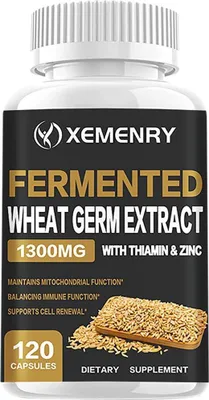Produktbild von Fermentierter Weizenkeimextrakt 1300 mg (120 Kapseln) Nahrungsergänzungsmittel, Immunsystem, Anti-Aging, Haut, Zellerneuerung