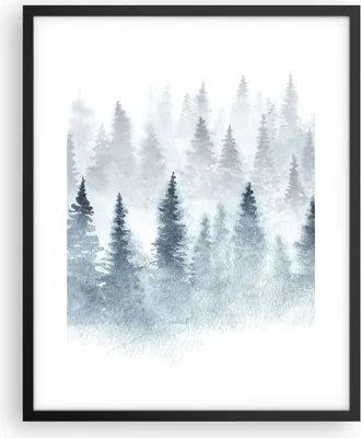 Produktbild von Gerahmtes Poster - Schwarzer Rahmen - Bäume Wald Natur - 40x50 cm - Wand Bild - Wanddeko - Wandbilder - Kunstposter - Wandposter - Bilderrahmen - Bilder - Kunstdruck - Wandbild - P2BPA40x50-3981