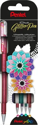 Produktbild von Pentel Dual Metallic, Stick Pen, Mehrfarbig, Grün, Orange, Pink, Violett, Kunststoff, 0,5 mm, 4 Stück(e)