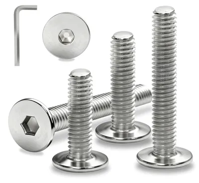 Produktbild von Sechskantschrauben M6 x 35 mm, Edelstahl A2, 15 Stück, Vollgewinde, für Möbel