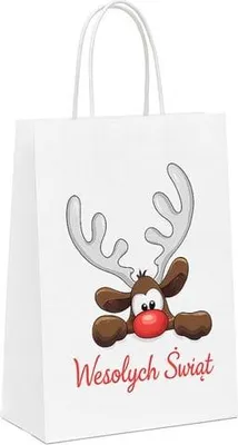 Produktbild von Weihnachts-Papiertüte Rentier 240x100x340