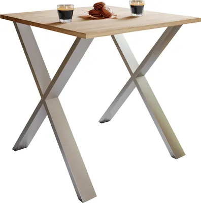Image de Table à manger en bois premium | H. 76 x L. 80 x D. 80 cm | Table à manger de cuisine Xona X