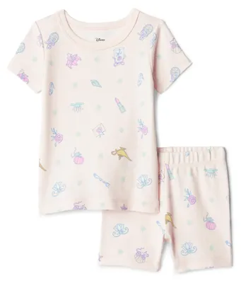 Produktbild von A. Essentials Disney Uni Baby Kurzärmliges Pyjama-Set, Rosa Prinzessinnen-ico