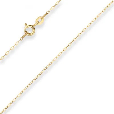 Produktbild von 1,1mm Ankerkette flach Collier Halskette aus 585 Gold Gelbgold 45cm