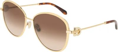Produktbild von Ferragamo SF333SR Gold/brown gradient 61/17/140 Damen Sonnenbrillen