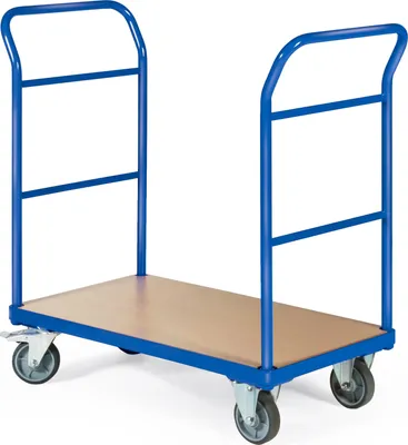 Produktbild von Bako Logistiksysteme Plattformwagen mit 2 Schiebebügeln ohne Bordkante 1000x600mm