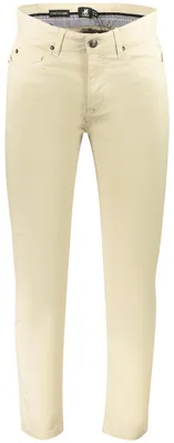 Produktbild von Herren Beinhose Beige mit 5 Taschen, Knopf, Reißverschluss & Logo