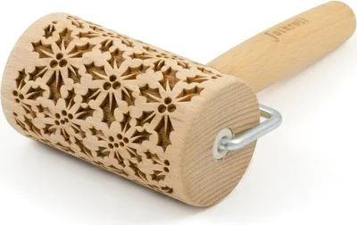 Produktbild von Folkroll 3D-Motiv-Teigrolle 43 cm Stechpalme