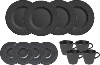 Produktbild von Villeroy & Boch Manufacture Rock Kaffeeservice schwarz 12-teilig