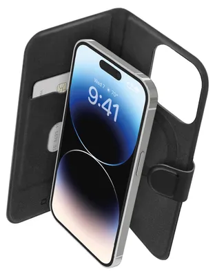 Produktbild von SBS MagSafe-kompatibles Bookcase, schlankes Design, Kartenfach und Klappverschluss für iPhone 14 Pro/13 Pro