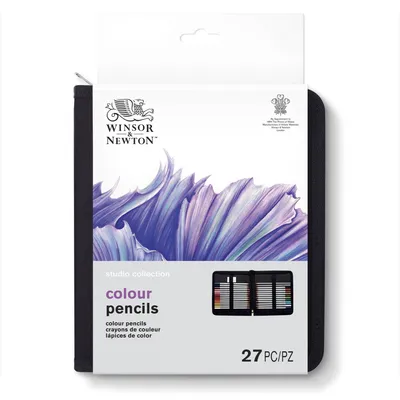 Zdjęcie produktu dla Kredki Winsor & Newton, 26 sztuk + gumka w piórniku