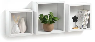 Produktbild von Wandregale, 3er-Set, quadratisch
