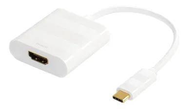 Obrázok produktu pre Deltaco USBC-HDMI1, 0,1 m, USB Typ-C, HDMI, Samec, Samica, Priamy