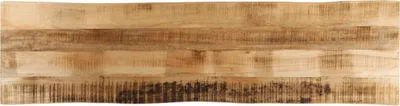 Produktbild von Tischplatte mit Baumkante 180x40x2,5 cm Raues Mango Massivholz