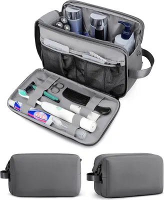 Produktbild von MODFU Kulturbeutel Herren Reise Kulturbeutel Reisezubehör Kulturbeutel Kulturbeutel Kosmetiktasche Damen Toilettenorganizer grau