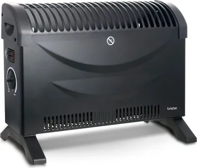 Obrázok produktu pre Briebe 128215.1, Elektrický konvektor, Forced convection, Vnútorný, Podlaha, Čierna, Páka, Otočné
