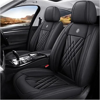 Imagen del producto de Juego completo de tapicería para asientos de Chevrolet Colorado 2015-2026, juego de fundas de asientos de cuero, juego universal de 5 asientos para automóvil ()
