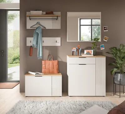 Produktbild von Garderoben-Set >Slide< in Evoke Oak - 175x190x36cm (BxHxT)