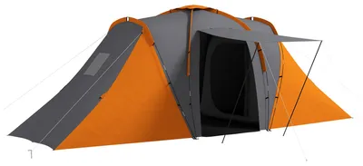 Produktbild von Familienzelt Polyester-Taft Fiberglas, Orange