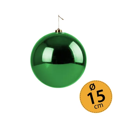 Produktbild von Christbaumkugel Weihnachtskugel ⌀ 15 cm Baumschmuck Deko-Kugel grün glänzend