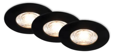 Produktbild von Briloner LED-Einbauleuchten Kulana Mini 3er Set Mini 3,6W 350lm schwarz