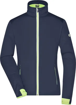 Produktbild von James & Nicholson Damen Softshell-Jacke JN1125 Gr. 2XL navy/bright-yellow