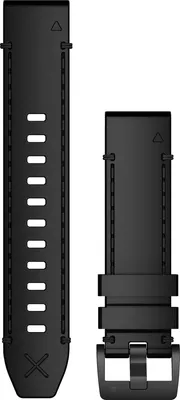 Image de Garmin QuickFit® Bracelet de remplacement 22mm - Cuir - Noir - 010-12738-19