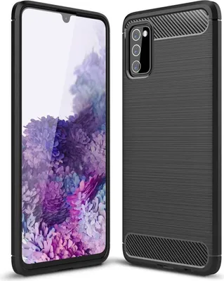 Produktbild von cofi1453® Silikon Hülle Bumper Carbon kompatibel mit SAMSUNG GALAXY A03s (A037G) Case TPU Soft Handyhülle Cover Schutzhülle Schwarz