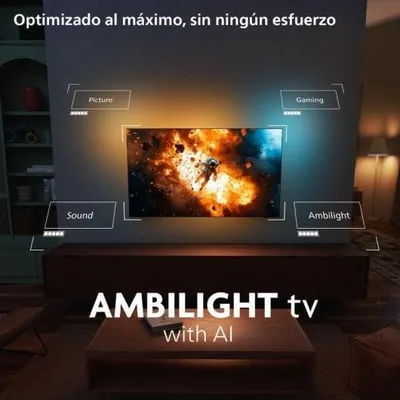 Produktbild von Philips 55OLED770, 139,7 cm (55"), 3840 x 2160 Pixel, OLED, Smart-TV, WLAN, Schwarz